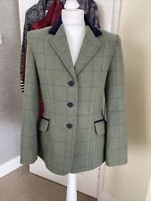Stunning Beau Cheval Immaculate 36(10) Tweed Show Jacket Green Base Blue/bwn Chk for sale  Shipping to South Africa