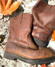 Gravel Gear  Wellington Steel Toe Brown Leather Boots Country Work Sz 11 M for sale  Shipping to South Africa