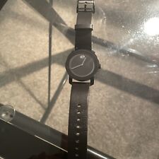 Relógio de pulso Movado preto ousado redondo pulseira de couro mb.01.1.29.6003 42mm comprar usado  Enviando para Brazil