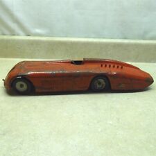 Vintage Kingsbury 1930's Dunlop Cord Racing Car, Pressed Steel Wind Up, used for sale  Shipping to South Africa