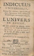 Indiculus universalis rerum d'occasion  Rodez
