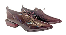 Zapatos de vestir para mujer Zara Trafaluc Zapato color borgoña, bloque tacón bajo talla 7,5 segunda mano  Embacar hacia Argentina