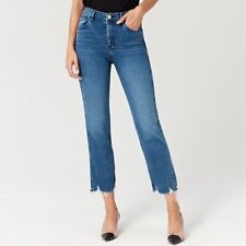 Usado, Jeans Eliza cintura média 3x1 fino bainha reta crua tornozelo jeans Alcott desgastado 25 comprar usado  Enviando para Brazil