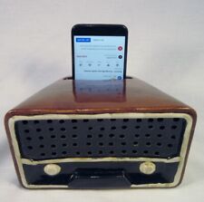 Amplificador de smartphone caixa de som em forma de rádio de mesa antigo para áudio comprar usado  Enviando para Brazil