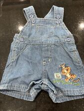Disney Tigger Blue Jean Soft Bib Overalls Size New Born for sale  Shipping to South Africa