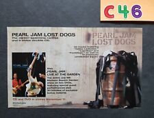 Pearl Jam Lost Dogs CD e DVD Live at The Garden anúncio impresso promocional 2003 comprar usado  Enviando para Brazil