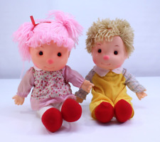 VTG Komfy Kid Doll Boy Girl Blonde Pink Hair Soft Fabric Body Plastic Face Lot 2 for sale  Shipping to South Africa