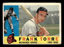 Frank Torre 1960 Topps #478 Milwaukee Braves GD-VG comprar usado  Enviando para Brazil