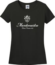 Camiseta Montmartre París Francia 1133 Fleur-de-lis Missy Fit Damas (S-3X) segunda mano  Embacar hacia Argentina
