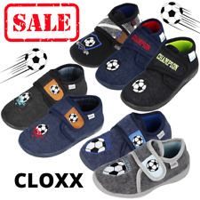 Boys Infant Kids Baby Football Easy Fasten Riptape Strap Fleece Slippers Bootie, used for sale  Shipping to South Africa