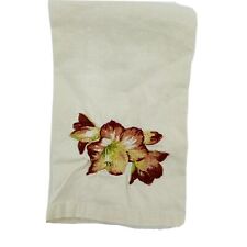 Toalha decorativa de mão/cozinha Pottery Barn marfim algodão bordado flor comprar usado  Enviando para Brazil