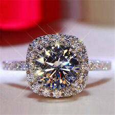 Used, Elegant 14k White Gold 1ct Round Cut Bridal Wedding Rings Moissanite Jewellery for sale  Shipping to South Africa