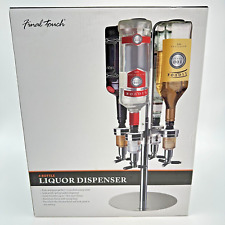 Final Touch Liquor Dispenser 4 Bottle Rotating Bar Caddy Aluminum Base FTA1814 for sale  Shipping to South Africa