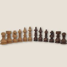 Piezas grandes de ajedrez de madera K = 115 mm (4,5") vintage segunda mano  Embacar hacia Argentina