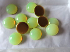 Usado, Pacote completo 12 tchecos. Cabochões redondos de vidro 18 mm opala amarela/folhada. comprar usado  Enviando para Brazil