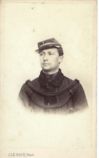 1865 Lieutenant Horse Hunters with Fur Military CDV J Le Roch Saumur for sale  Shipping to South Africa