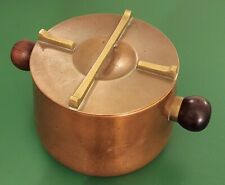 Rare Vintage Grubert Copper & Brass Pot Wood Handles Denmark for sale  Shipping to South Africa
