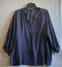 Madewell Navy Openview Tunic Size Small with Dotted Line Oversize Bouse Top  for sale  Shipping to South Africa