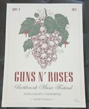 2021 BottleRock Napa Guns N and Roses edição limitada pôster turnê concerto impressão comprar usado  Enviando para Brazil