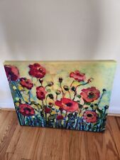 poppy floral canvas art for sale  Bealeton