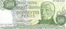ARGENTINA #303c 1982 500 PESOS COMO NUEVO SINC ANTIGUO BILLETE PAPEL MONEDA #13 segunda mano  Embacar hacia Argentina