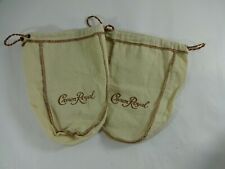 Lot of 2 Crown Royal Limited Edition Blenders Bourbon Mash Bags Beige w/ Brown, used for sale  Shipping to Canada
