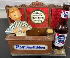 Luz de cerveza de cinta azul Pabst de colección década de 1950, barra/entero, botella de barman, usado segunda mano  Embacar hacia Argentina