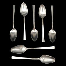 1847 Rogers Bros Evangeline Teaspoon (5) & Soup Spoon (2) - Stainless Floral for sale  Shipping to South Africa