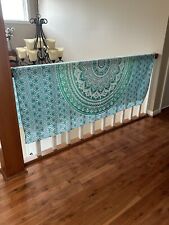 Used, Ombre Mandala Curtain Hippie Tapestry Room Decor Boho Wall Panel Blue for sale  Shipping to South Africa