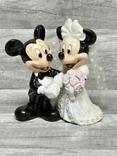 Estatueta de porcelana/topper de bolo Disney Mickey e Minnie Mouse noiva e noivo comprar usado  Enviando para Brazil