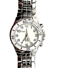 Relógio feminino prata Paris com Torre Eiffel em fundo branco comprar usado  Enviando para Brazil