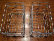 Pair Wald 582 Folding Basket Silver Pannier Bike Touring Bag Rack for sale  Shipping to South Africa