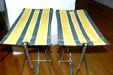 Antigo Par de Cadeiras Dobráveis Dobráveis Pesca Acampamento Mochila Metal Fabricadas no Japão comprar usado  Enviando para Brazil