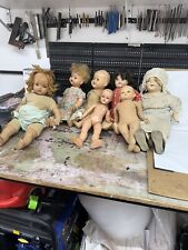 Lote de bonecas antigas assustadoras algumas com olhos sonolentos, adereços antigos de cerâmica de Halloween comprar usado  Enviando para Brazil