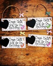 Holiday Countdown Chalkboard Heart Plaque Sign Days Sleeps Until Honeymoon Gift for sale  Shipping to South Africa
