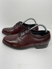 Zapatos de vestir Oxford Florsheim Comfortech para hombre de cuero marrón punta lisa talla 9D segunda mano  Embacar hacia Mexico