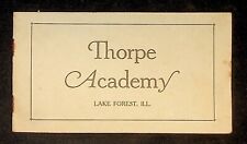 1920 Livreto, Thorpe Academy, Lake Forest IL Illinois escola particular com fotos comprar usado  Enviando para Brazil