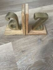 Wooden z bookends for sale  UK
