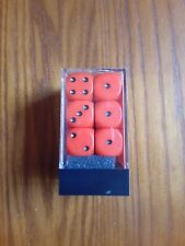 Juego de 12 dados Chessex opaco naranja con negro - 6 lados - 16 mm d6 bloque de dados segunda mano  Embacar hacia Argentina