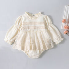Roupas de bebê recém-nascido meninas roupas de renda babado macacão vestido macacão comprar usado  Enviando para Brazil