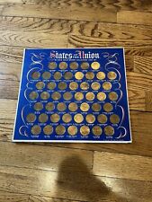 STATES OF THE UNION 50 STATE SOLID BRONZE COLLECTORS COIN SET FRAMED 1969  SHELL for sale  Shipping to South Africa