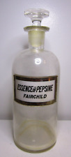 Etiqueta Bajo Vidrio Fairchild Essence Pepsina Boticario Botella LUG Farmacia, usado segunda mano  Embacar hacia Argentina