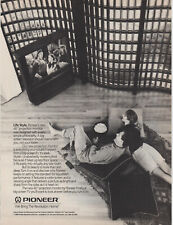 1990 Pioneer Big Screen TV - Relaxed Couple Watch Wizard Of Oz Movie - Print Ad for sale  Shipping to South Africa