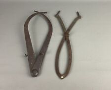 Antique Iron Calipers Woodworking Measuring Tool Set Of 2 for sale  Shipping to South Africa
