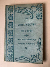 Chefs oeuvre chant d'occasion  Quincy-Voisins