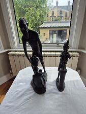 Pair african wooden for sale  LONDON