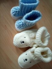 Baby strickschuhe hellblau gebraucht kaufen  Burgstädt