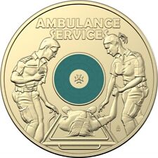 Ambulance Services $2 Two Dollar Coloured Coin Queen 2021 Australia Rare New UNC, used for sale  Shipping to South Africa