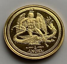 Moneda de oro fino Isla de Man 2016 ángel de 1/10 onza segunda mano  Embacar hacia Mexico