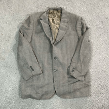 Vintage Men’s Blazer Cot Jacket Gray Wool Medium Business Casual Dress for sale  Shipping to South Africa